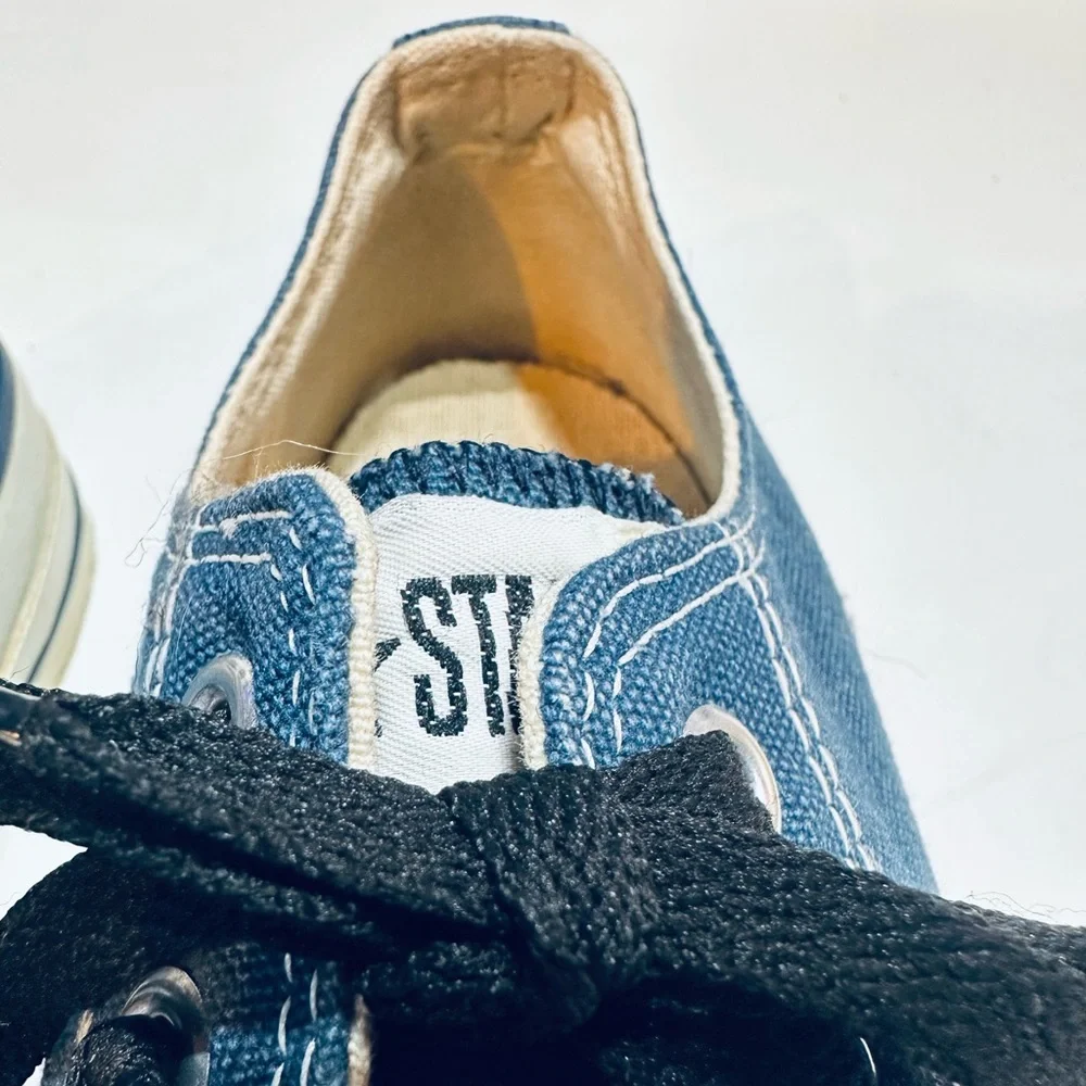Converse All Star Vintage MADE IN USA Classic Lo Top Blue Canvas Sneakers